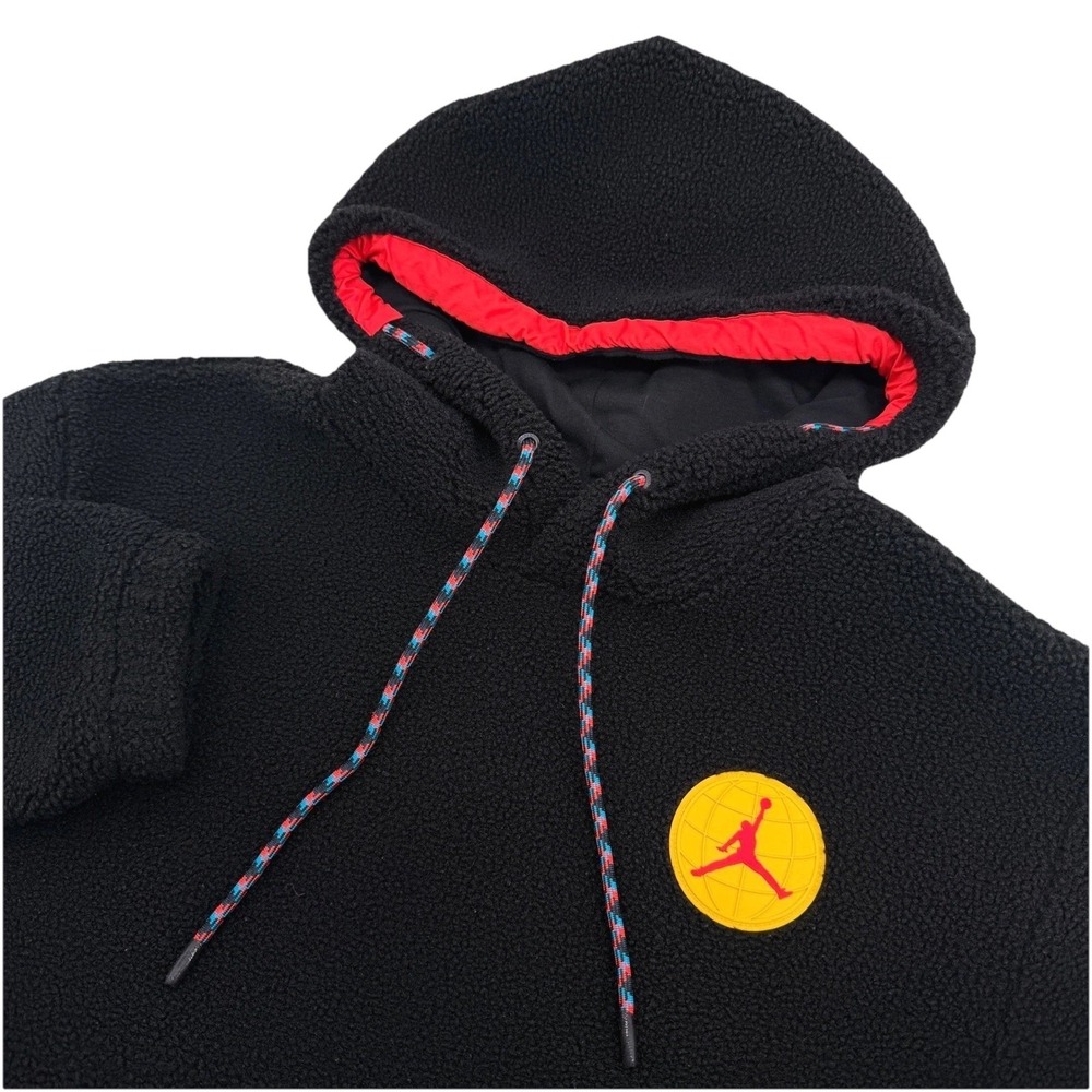 Jordan Men's Essentials Mountainside Statement Fleece Hoodie Small Black Sherpa‎